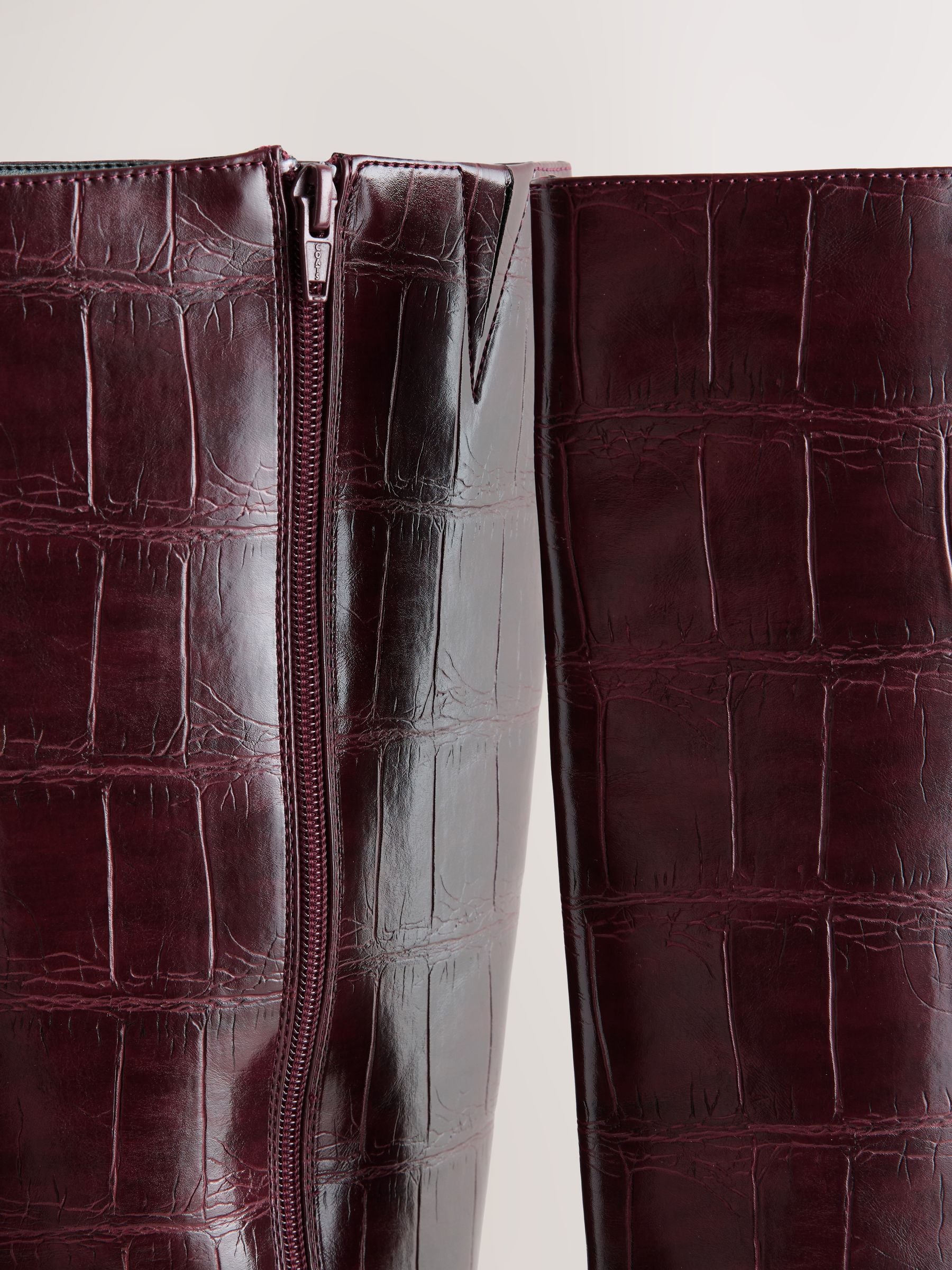 Bordeauxrood - Forever Comfort® - Kniehoge laarzen met gebogen hak