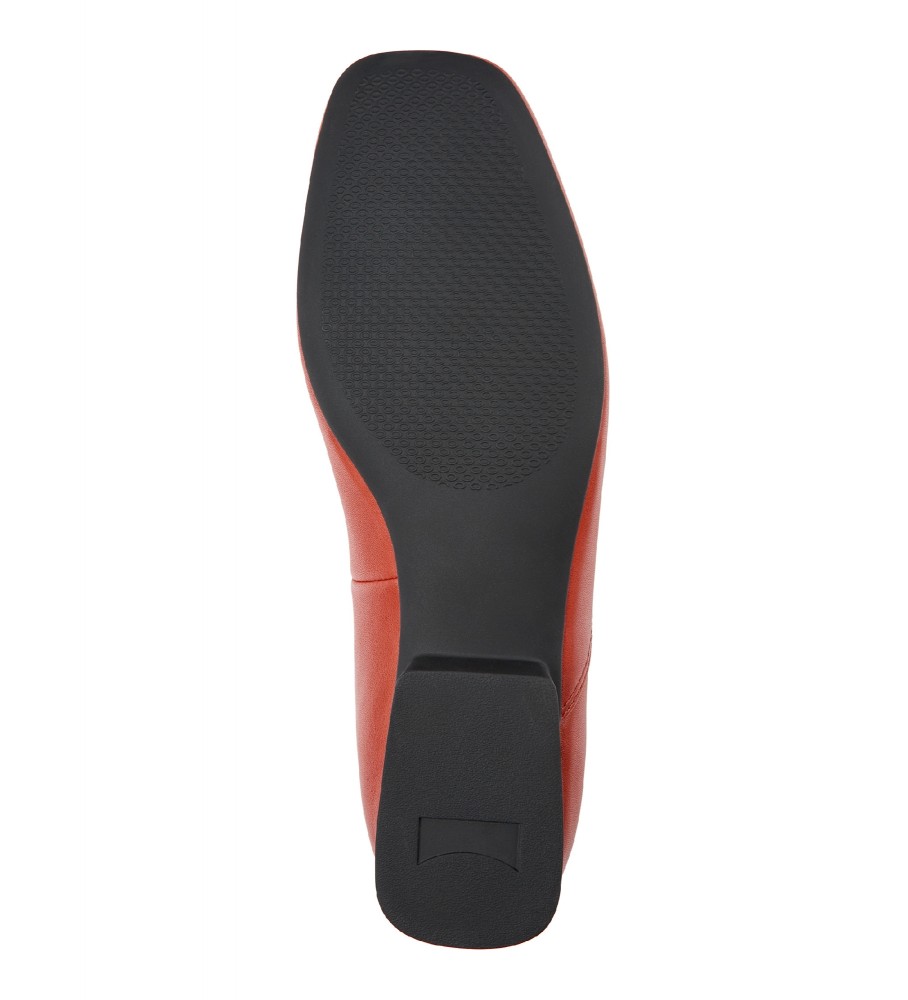 Sapatilhas de Ballet Camper Myra em Couro Vermelho