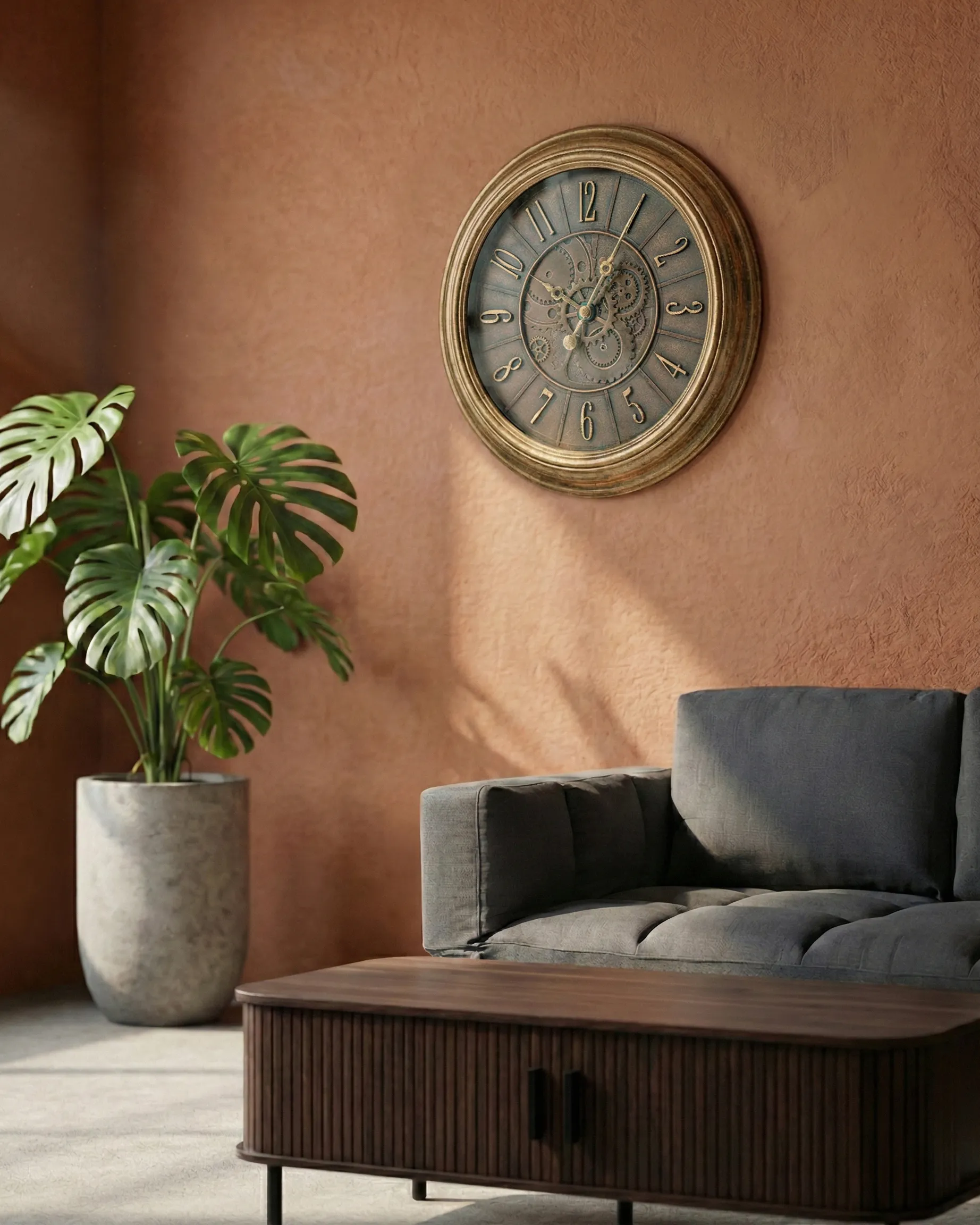 Wandklok CAUDETE 50 cm Goud