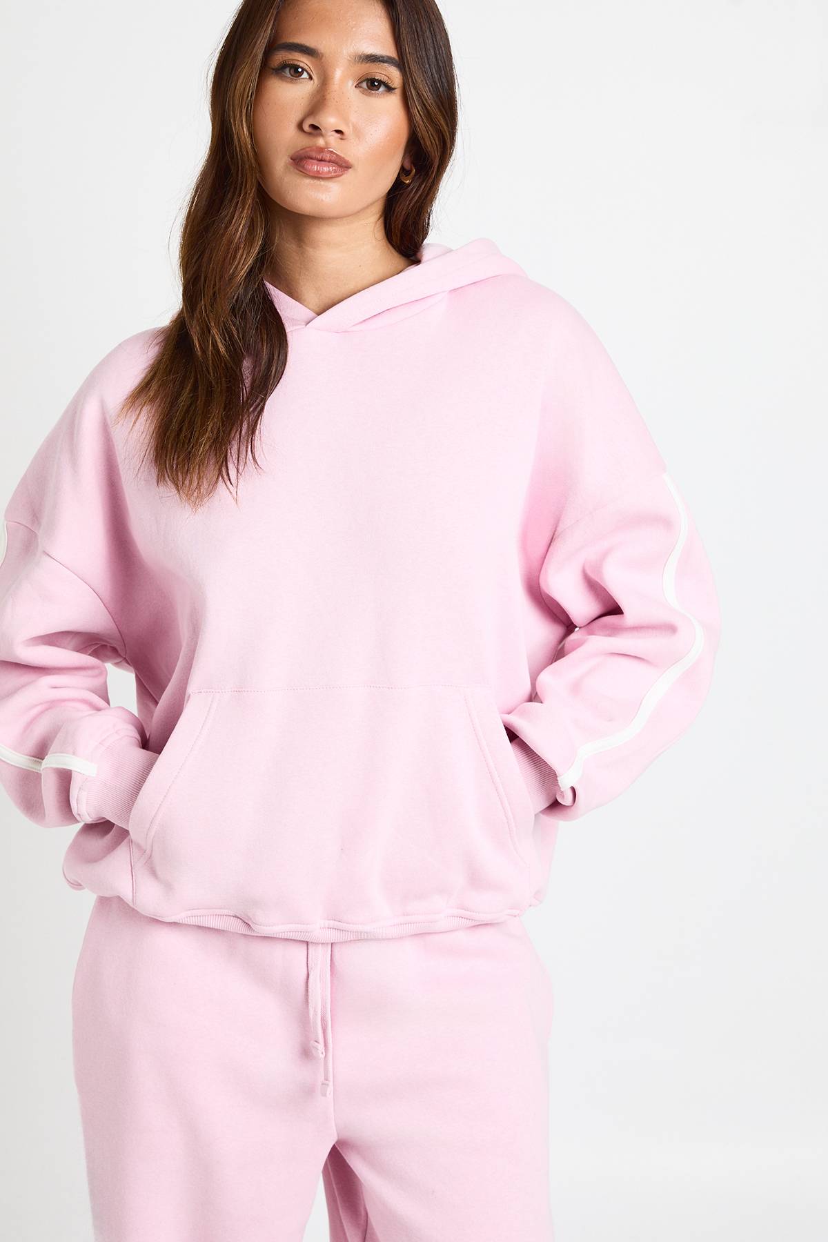 boohoo Survêtement à Casynthétiqueche Jambes Droites avec Bandes Latérales