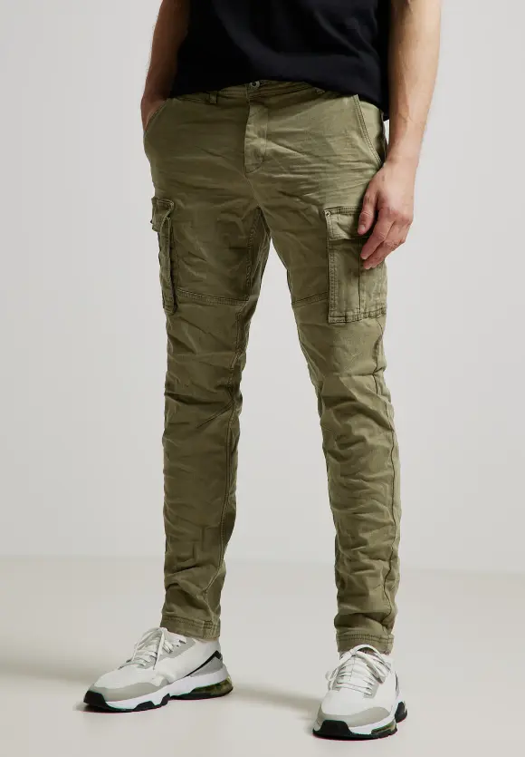 Regular Fit Cargohose - thyme green