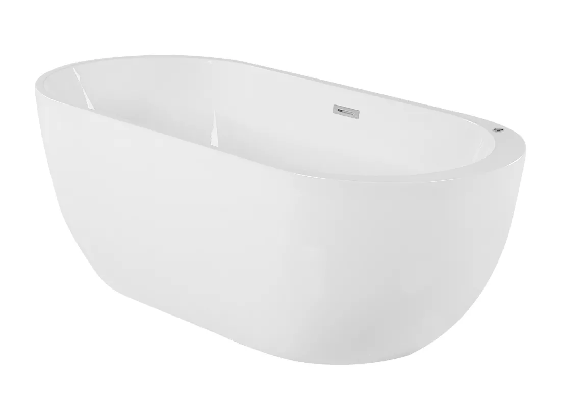Baignoire îlot blanche 170 x 80 cm avec LED NEVIS