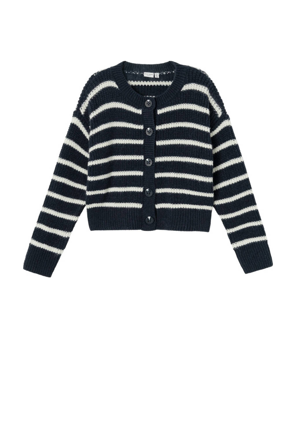 NAME IT gestreept vest NKFVERONJA donkerblauw/ecru