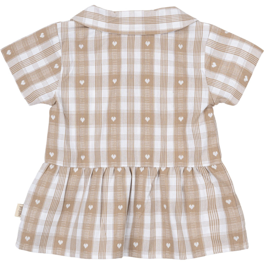 Køb Petit Piao Off White Heart Skjorte S/S Round Woven