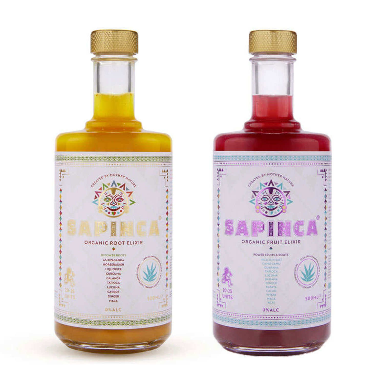 Lot découverte boissons bio Sapinca (élixir de racines et de fruits)