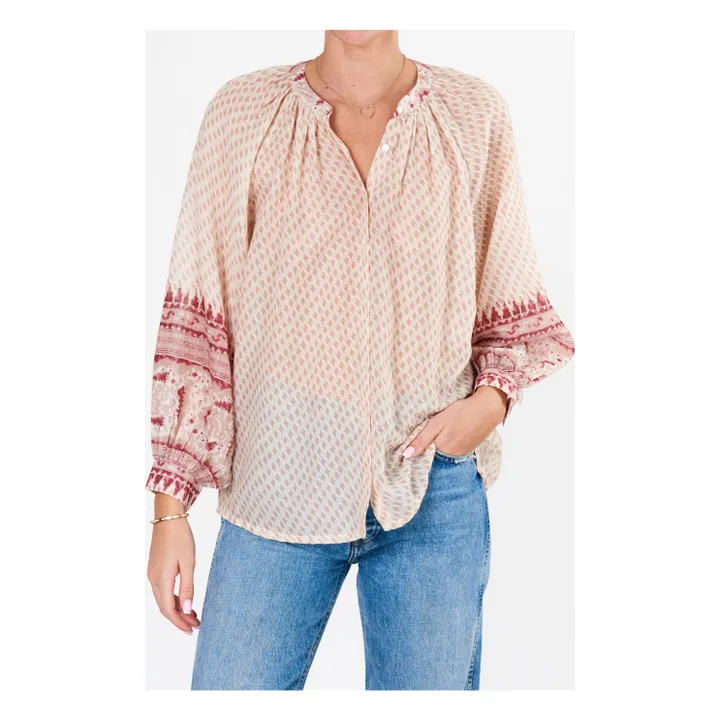 M.A.B.E. Blouse Imprimée Ode | Rose poudré