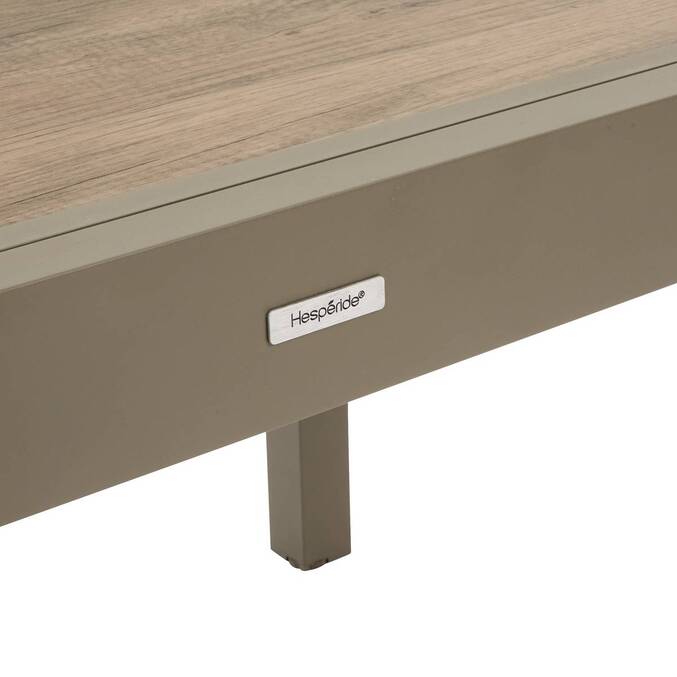 Table de jardin extensible rectangulaire PIAZZA Truffe / Café
