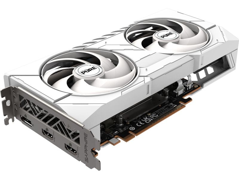 SAPPHIRE Grafikkarte AMD Radeon RX9060 XT PURE OC 16GB GDDR Grafikkarte mit 16 GB GDDR6 Speicher