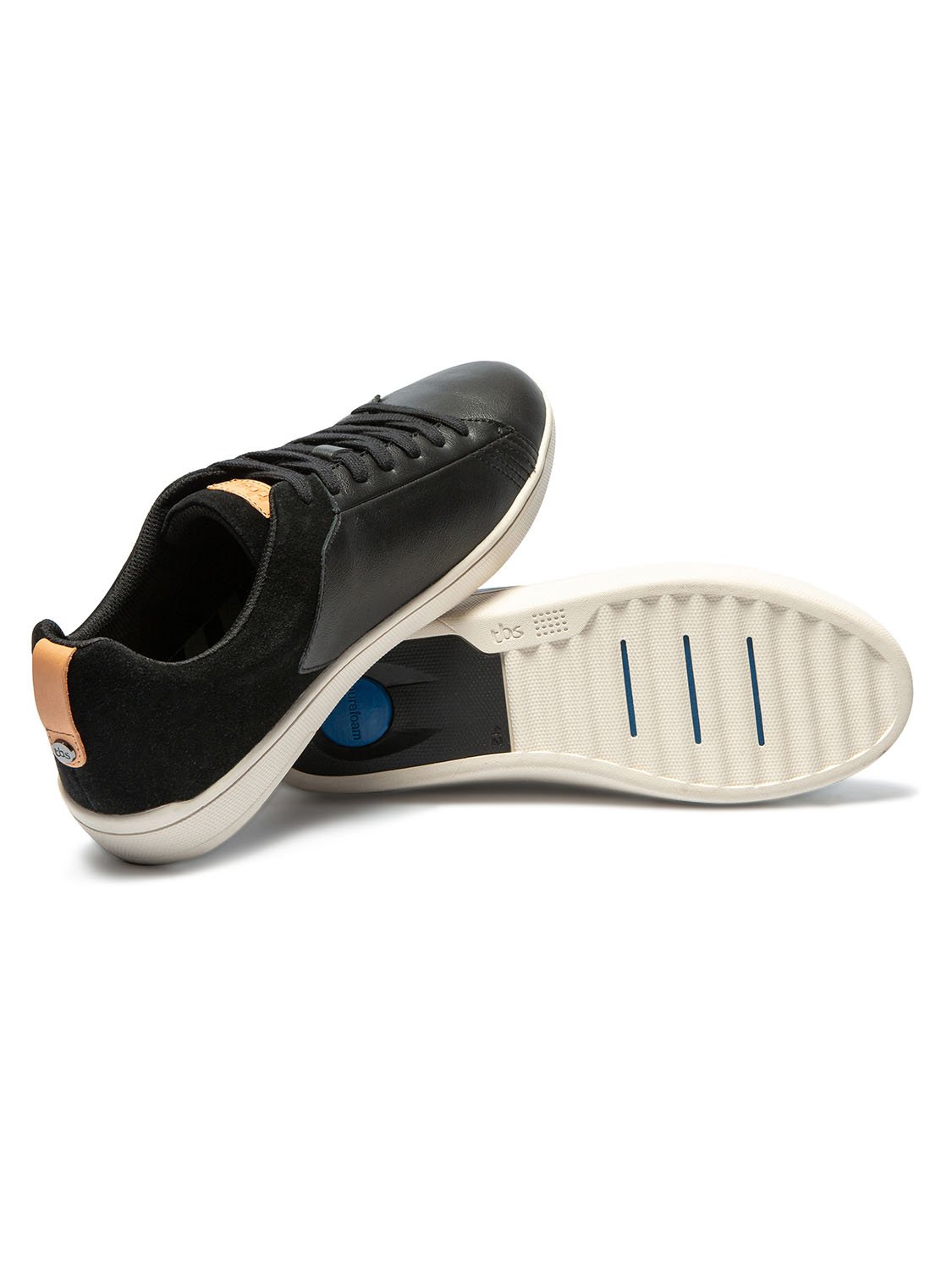 Tennis Homme Confort Purefoam Dessus Cuir Noir