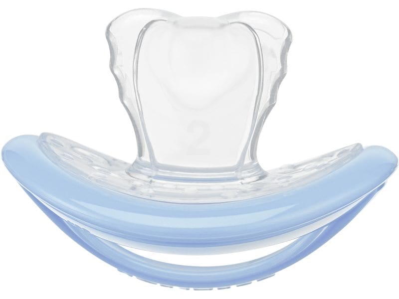 CURAPROX Baby-Nuggi Gr 2, Blau Biofunktioneller Baby-Schnuller aus Silikon