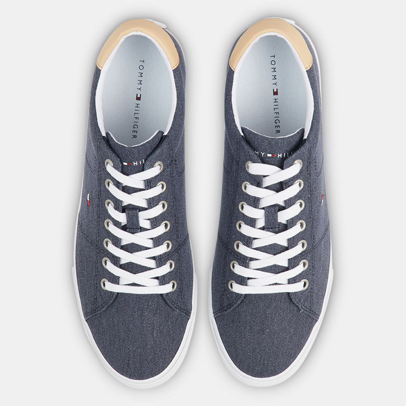 Tommy Hilfiger Baskets Canvas Petit Drapeau bleu marine