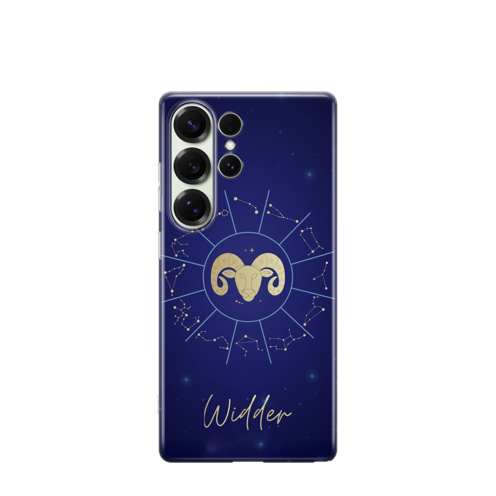 Samsung Galaxy S25 Ultra Gummi Hülle Widder 3 - Blau