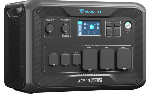 BLUETTI AC500-Gray-EU tragbare Powerstation mit integriertem Wechselrichter 5000 W