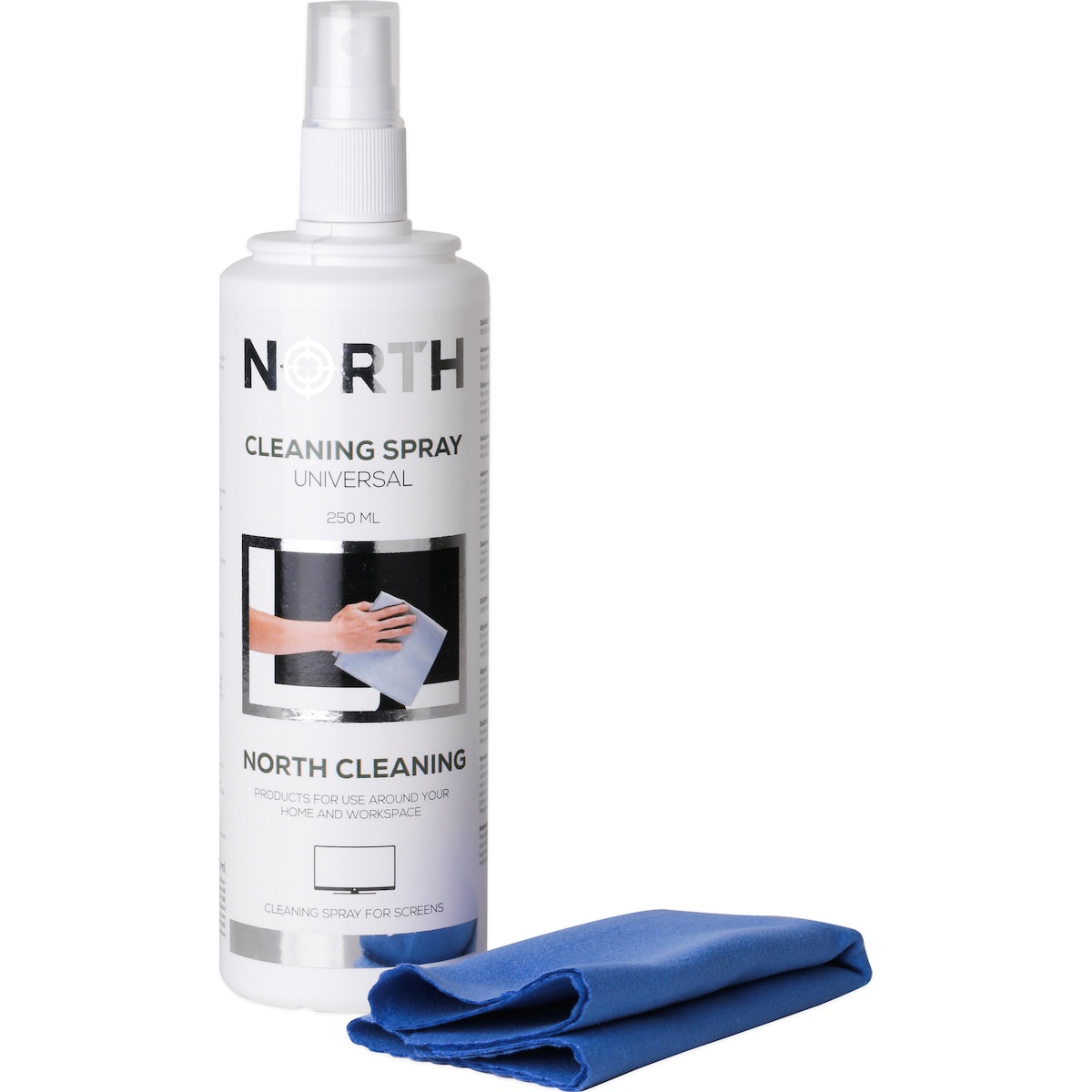 NORTH Rengjøringskit TV Væske 250ml og Rengjøringsklut