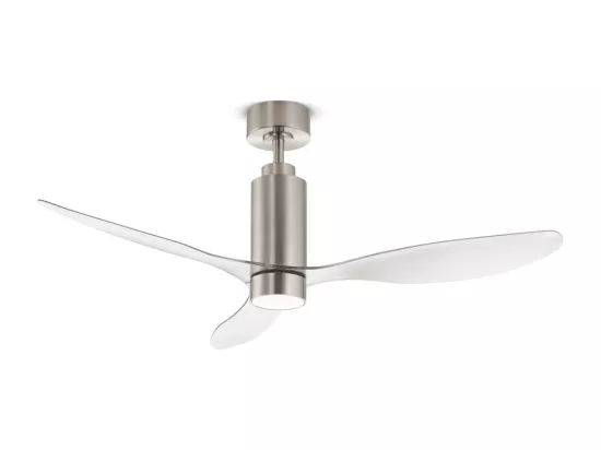 Ventilateur de Plafond avec Lumière Perenz 7198 CR CT Chrome d. 132 cm, 3 Pales, 6 Vitesses, Moteur DC 35W, Silencieux