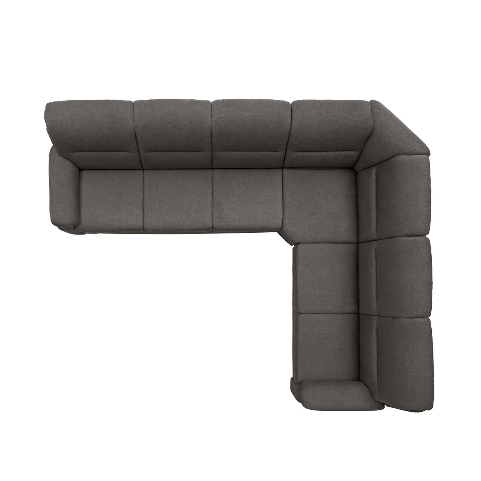 polsterpower Ecksofa - Belle grey - Basismodell - rechts