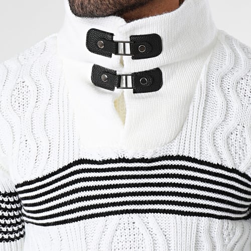 Pull Col Amplified Blanc
