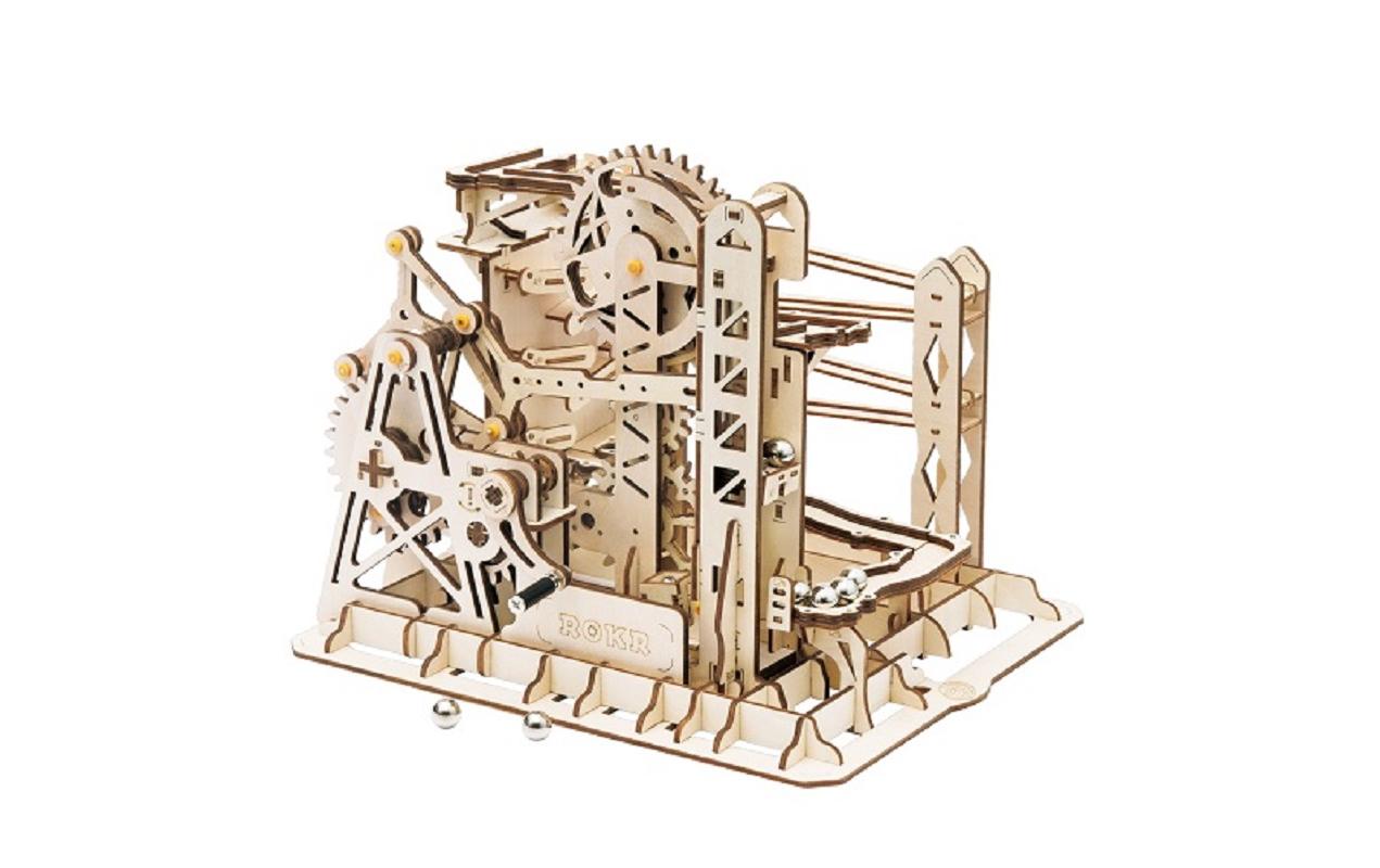 Bausatz Murmelbahn Lift CoasterMurmelbahn Lift Coaster 3D Puzzle aus Holz