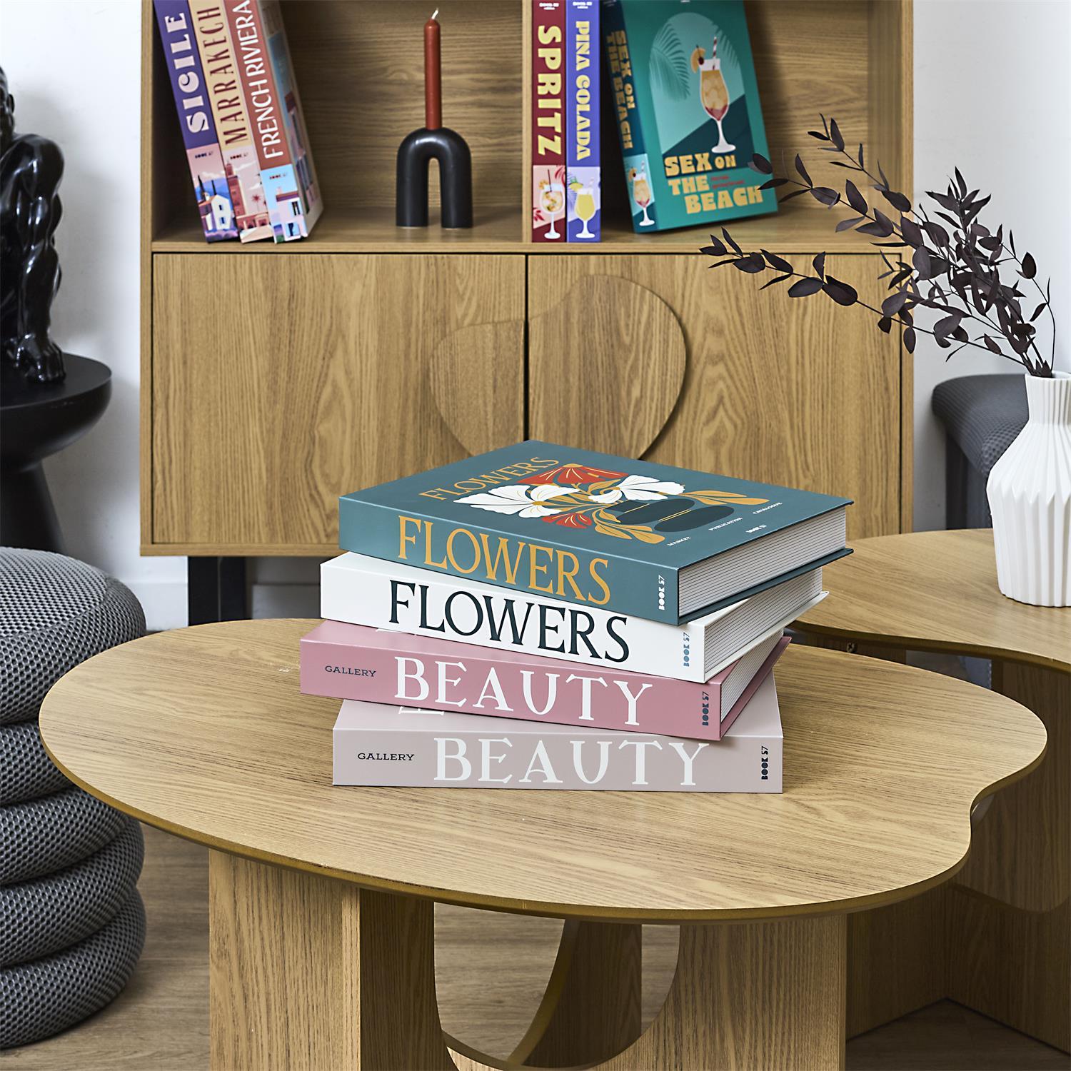 LIVRE RANGEMENT DECO BEAUTY ET FLOWERS 33X25CM