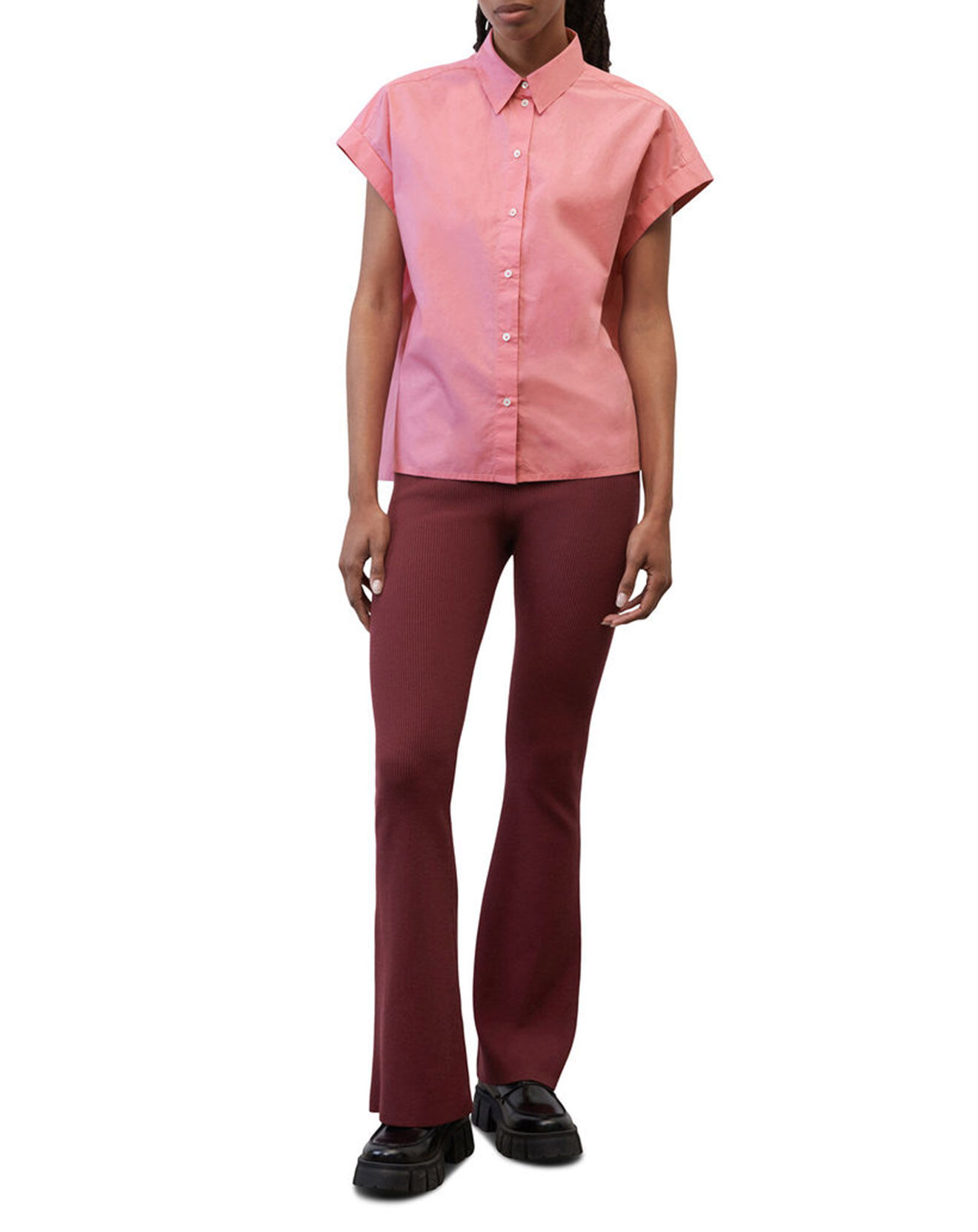Marc O'Polo Chemise regular manches courtes rose