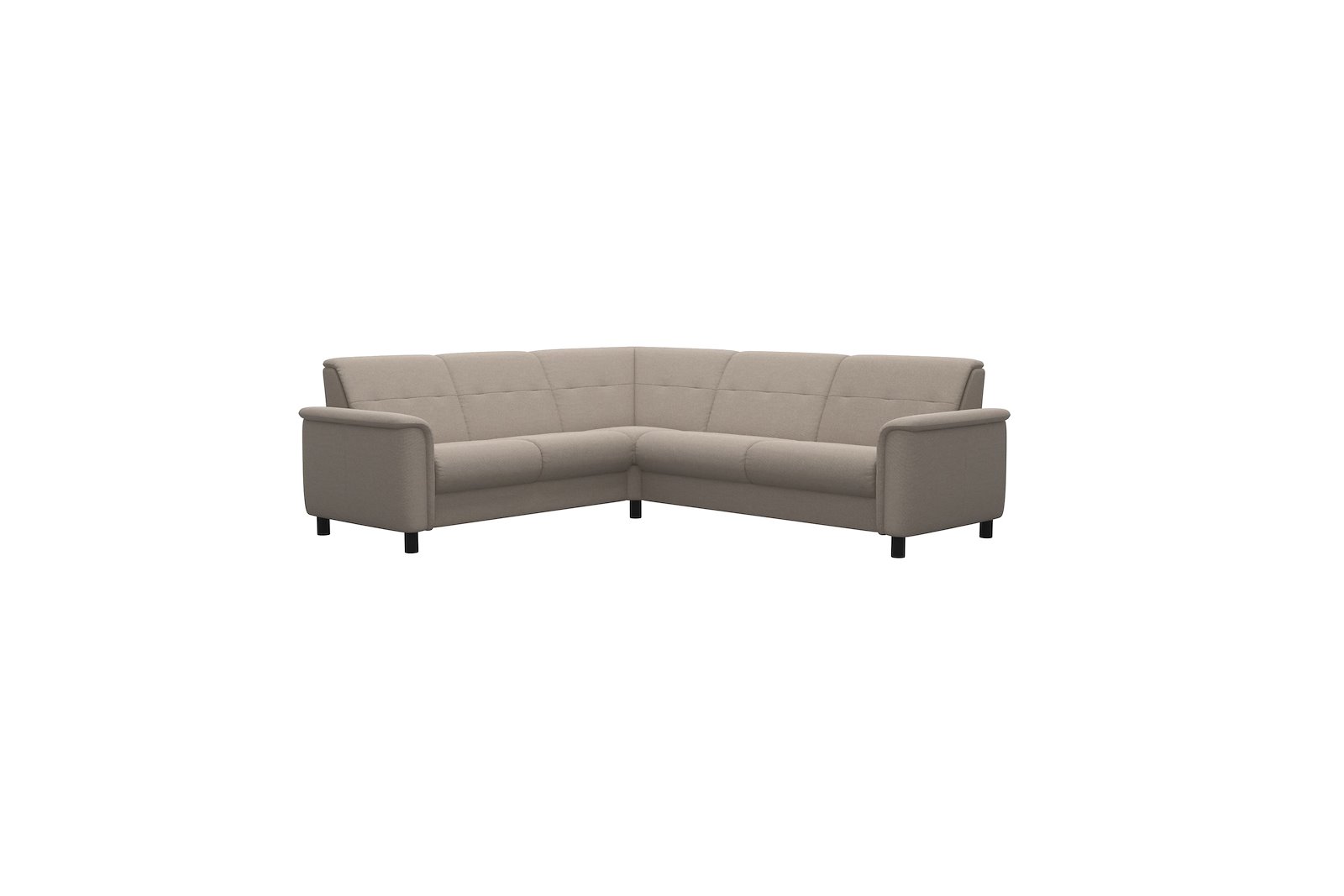 Flora hjørnesofa Tulip Light Beige - 11cm sorte treben