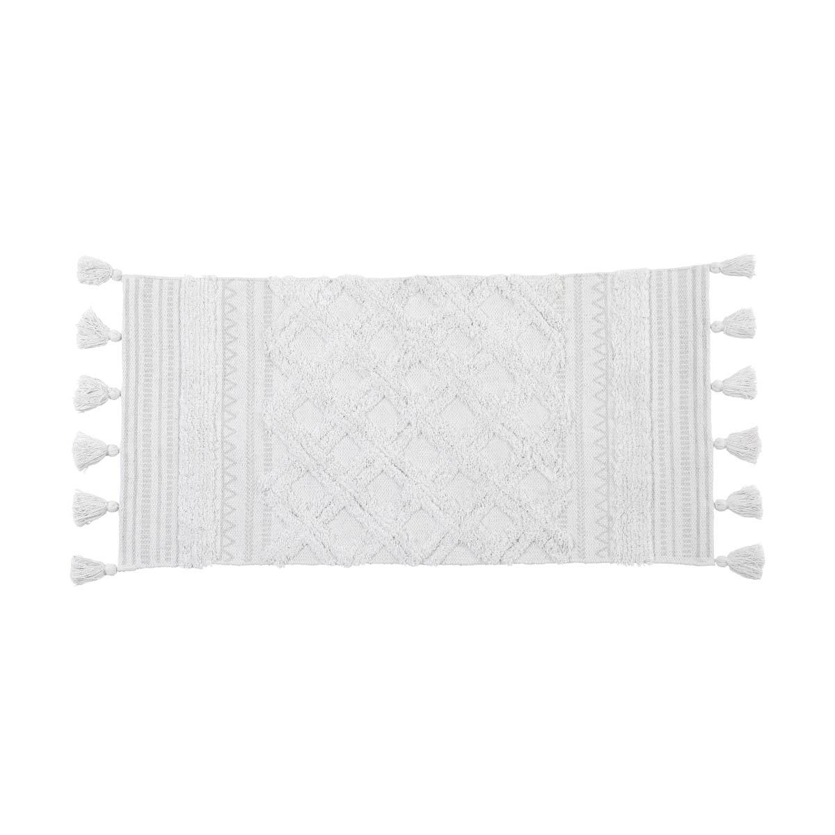 TAPIS GABRIEL 45X90CM BLANC