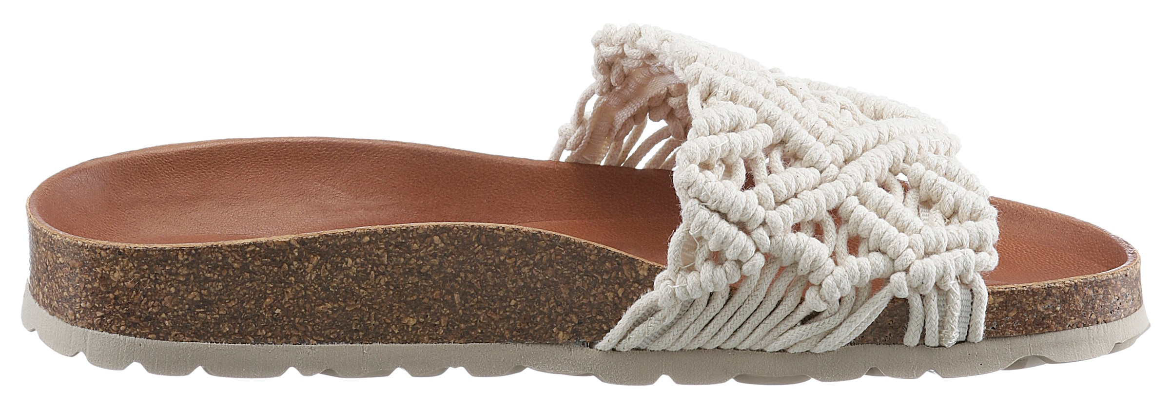 VERBENAS Pantoffel »Raga Knots Digital«  , Sommerschuh, Schlappen, Hausschuh in gehäkeltem Look
