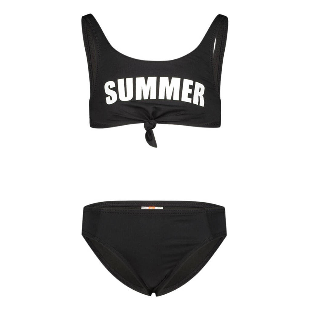 Valt kleincrop bikini zwart