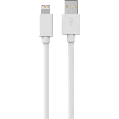 Sinox USB A - Lightning opladningskabel 3 meter - hvid