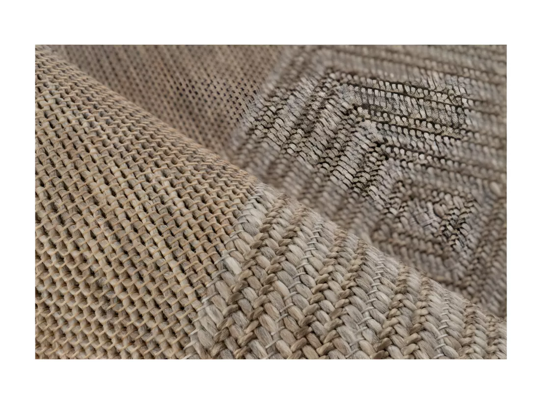 Tapis 170x120cm, design C403A coloris naturel - Confort et élégance pour votre intérieur