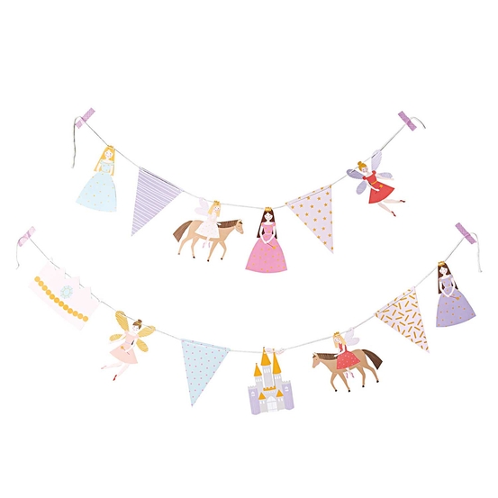 Guirlande Princesse en carton, H. 14cm avec 3m de fil