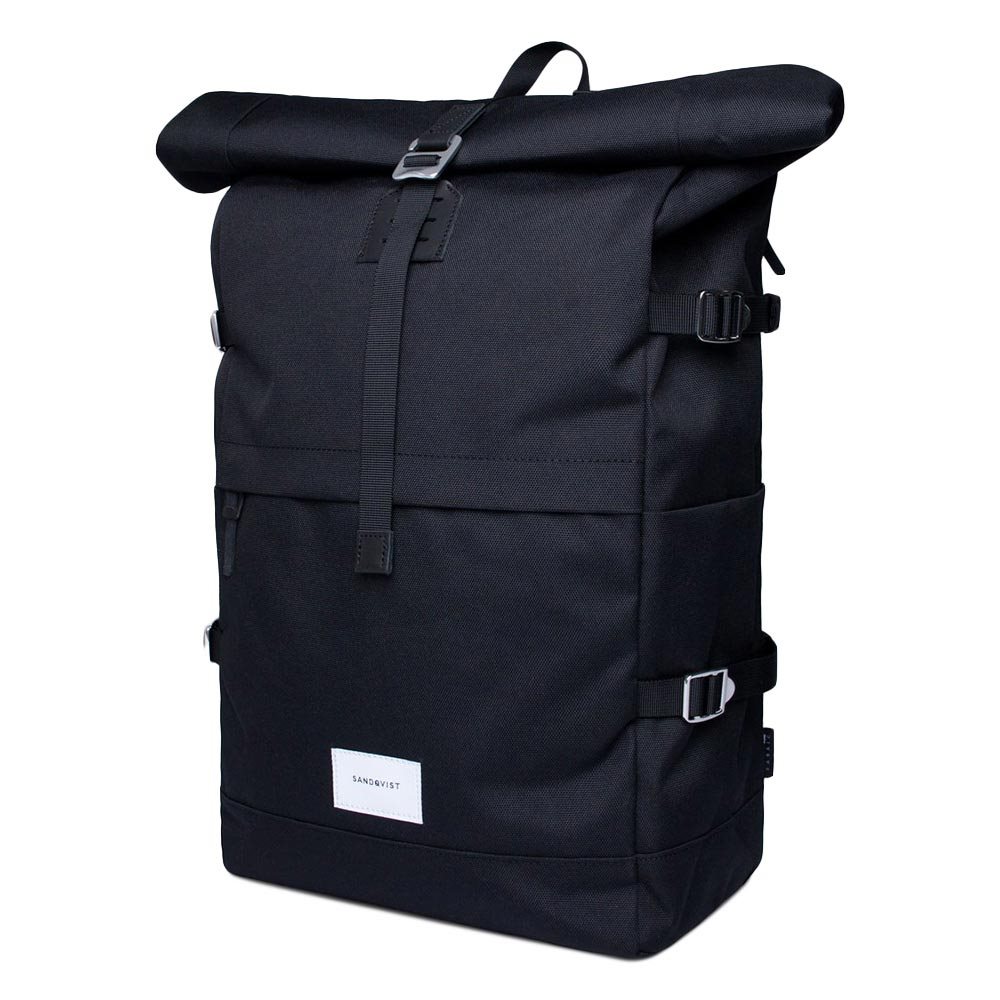 Sandqvist Bernt Backpack black with black leather