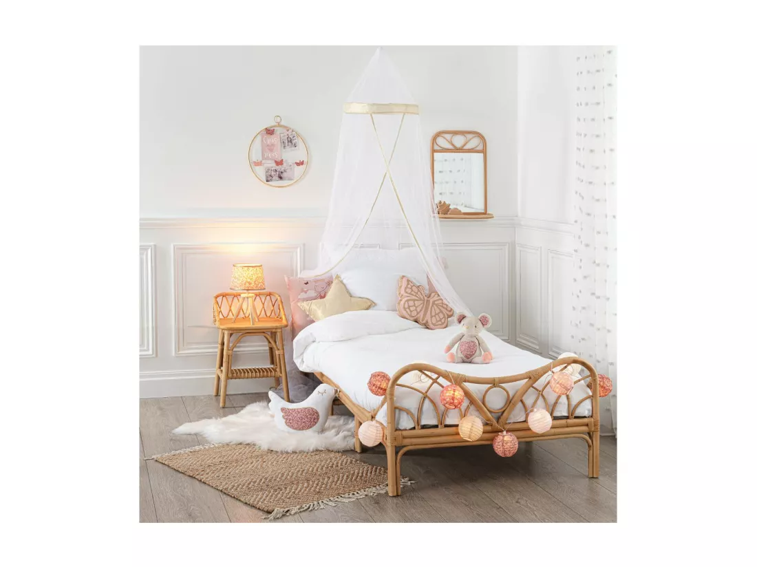 Table de Chevet en Rotin pour Chambre d'enfant