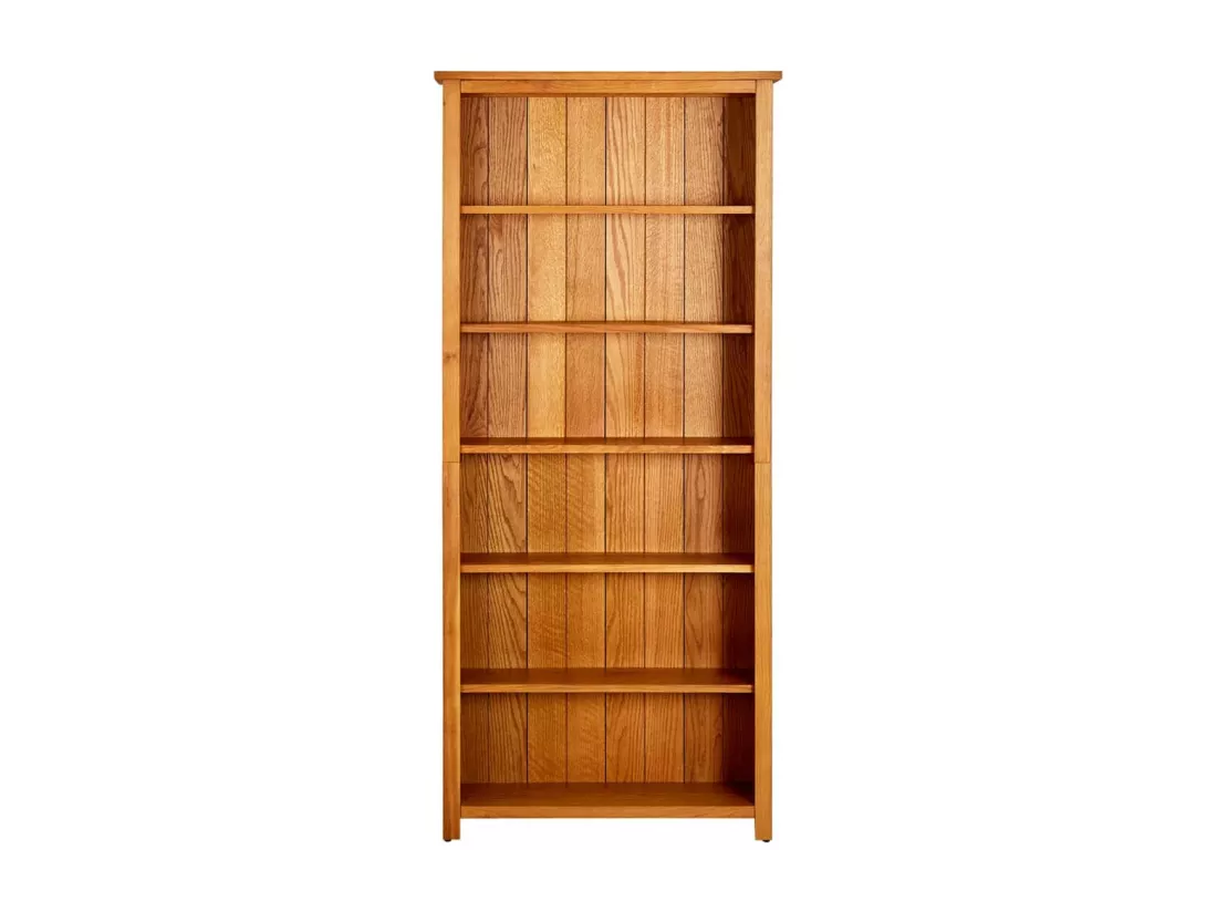 Bibliothèque à 6 étagères 80x22,5x180 cm Bois de chêne massif