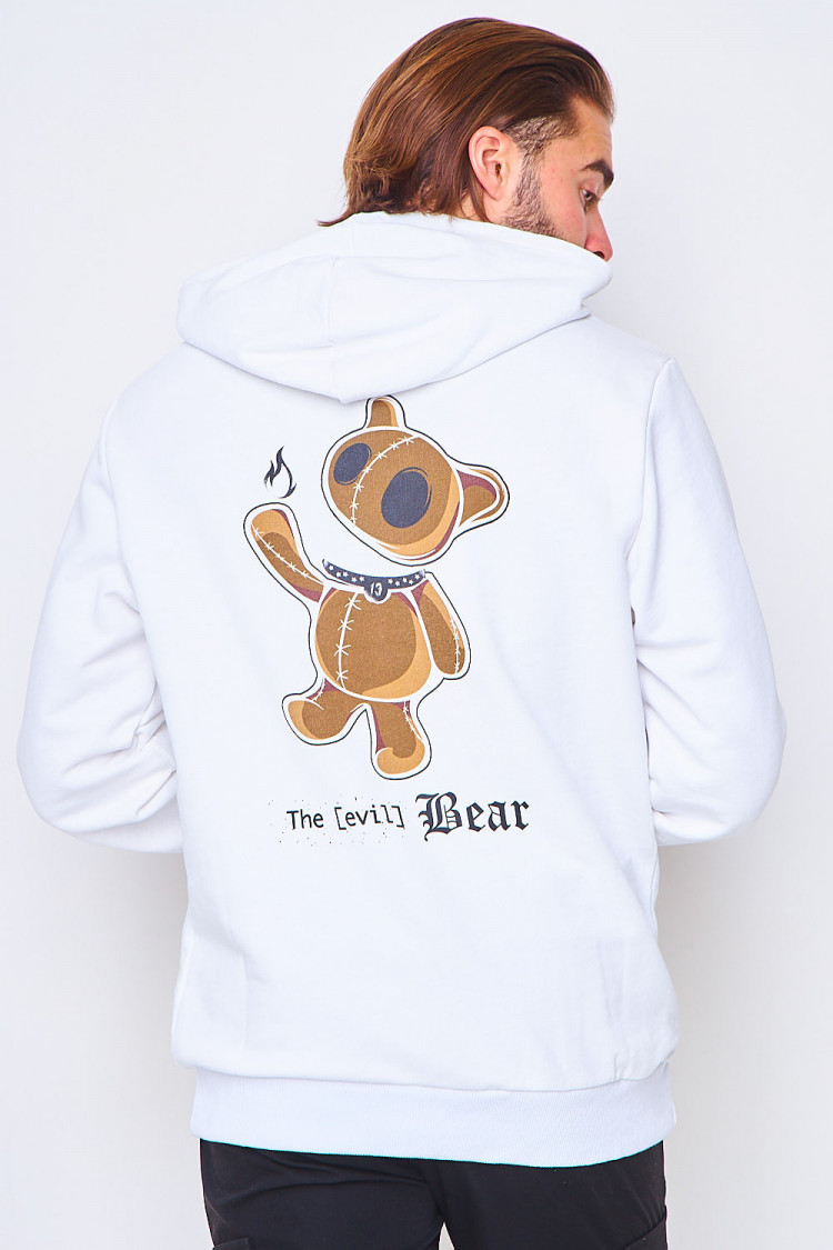 Sweat à capuche blanc 
