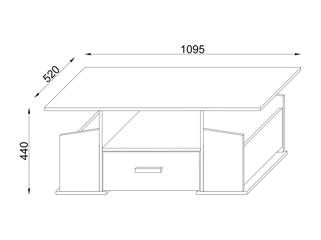 Table basse tiroir Junata