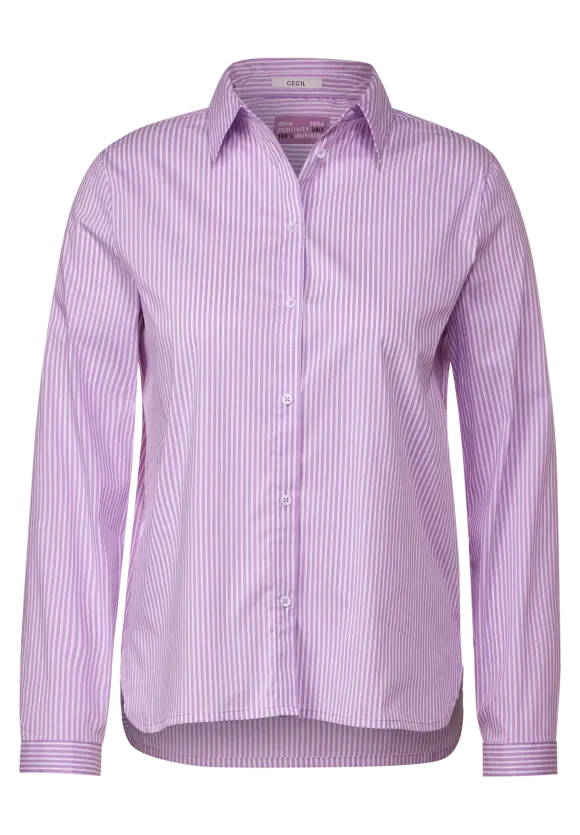 Gestreifte Hemdbluse - sporty lilac