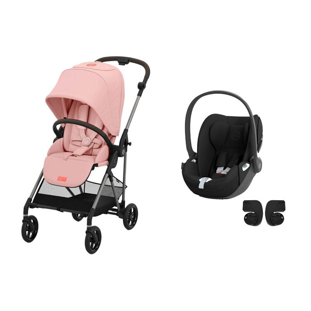 Poussette Duo Melio 4 Candy Pink + Cloud T Sepia Black - CYBEX