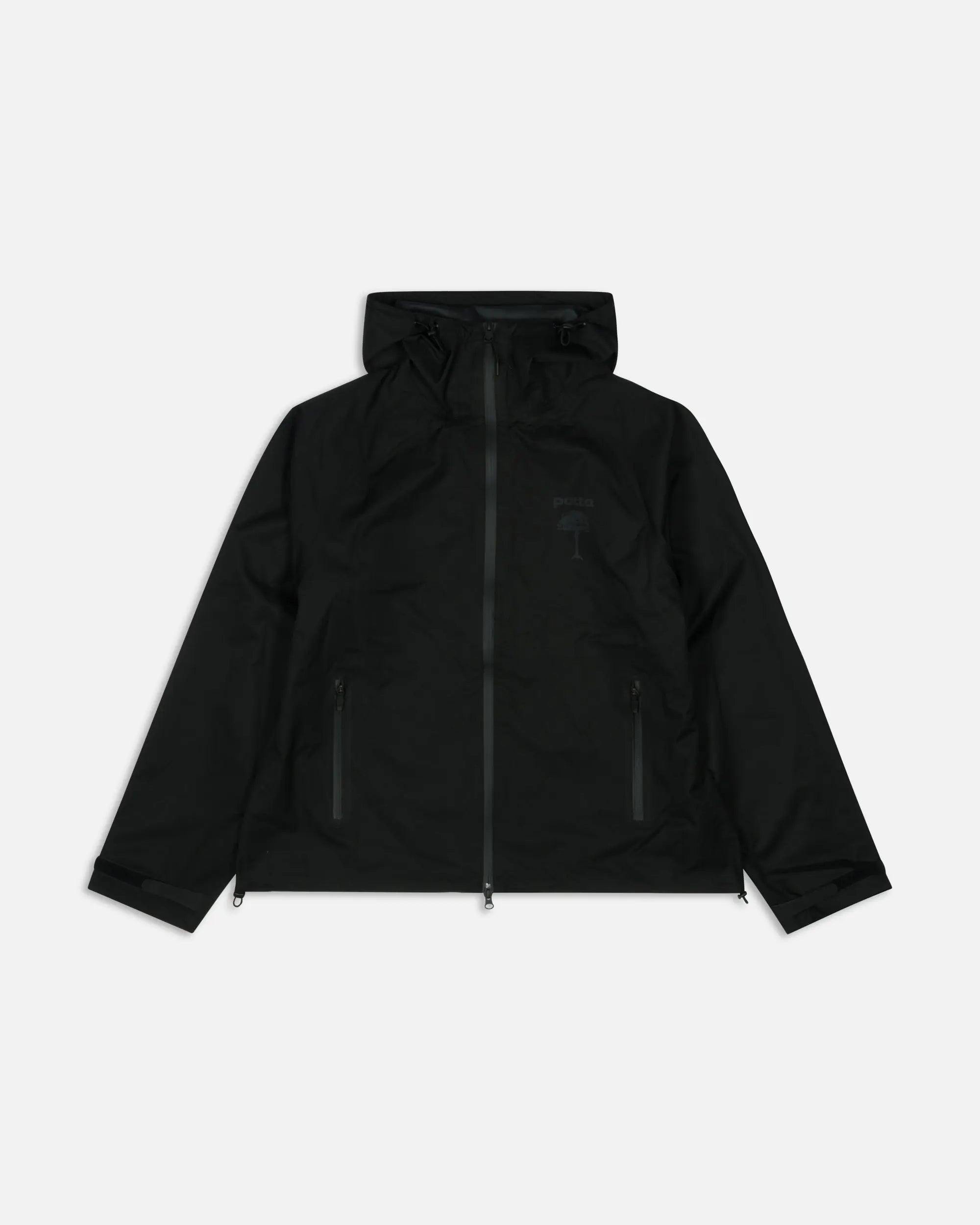 Patta 3M Reflective Waterproof Rain Jacket (Black)
