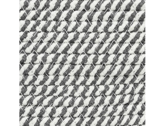 VIDAXL - Panier à linge gris et blanc ø55x36 cm coton