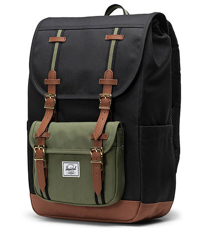 Herschel Rygs?k - Little America Mid - Blåck/Four Leaf Clover/Sa