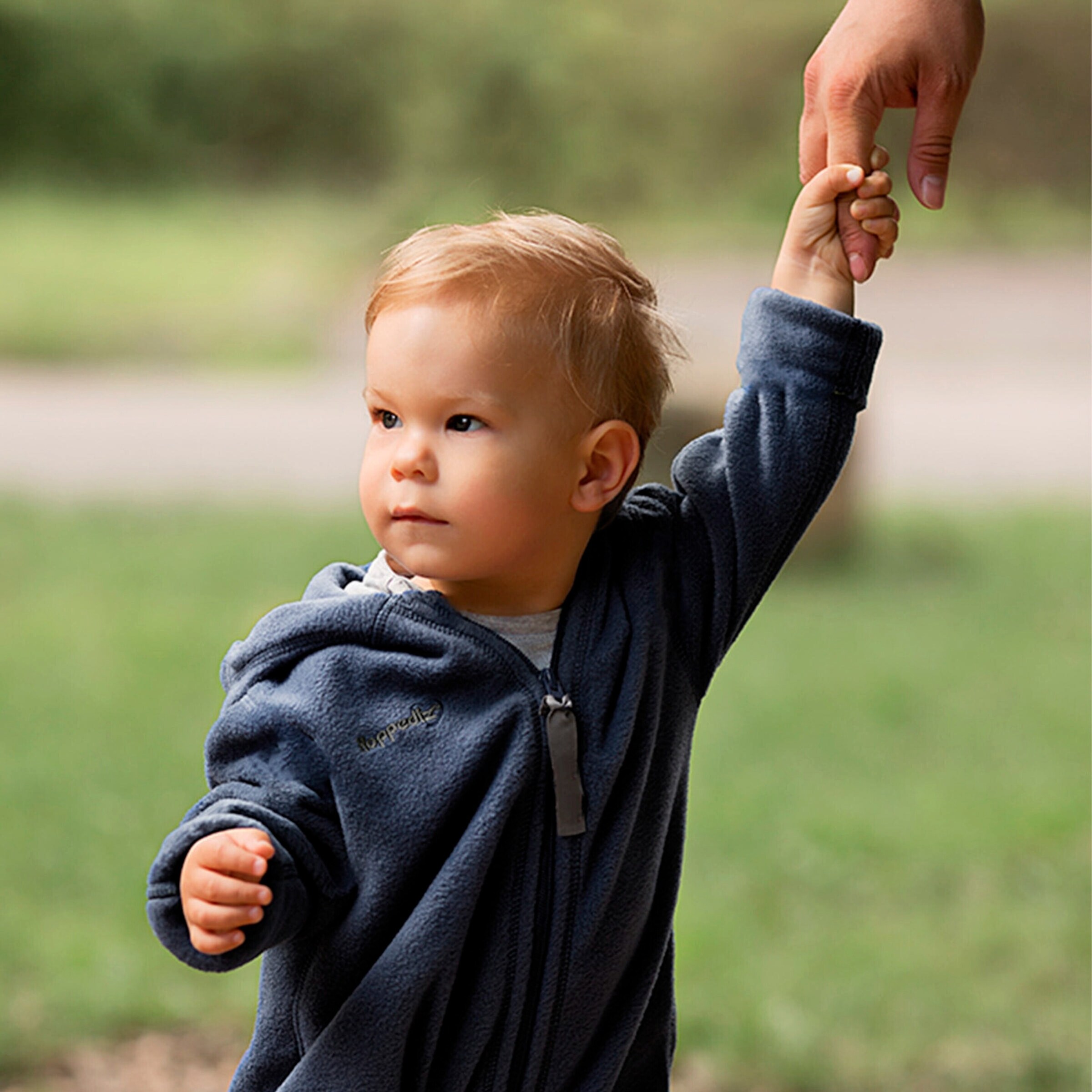 HOPPEDIZ® Overall Fleece-Overall mit Umschlagbündchen ocean