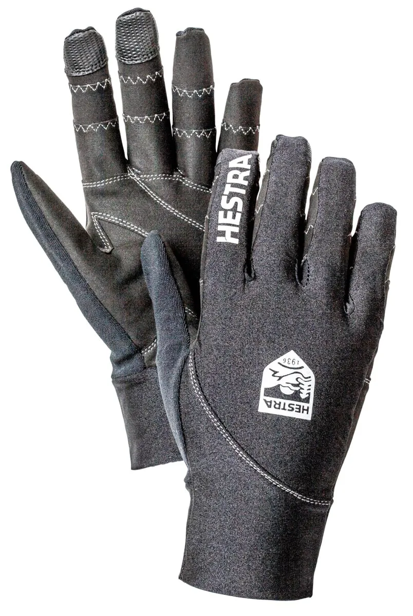 Hestra Ergo Grip Race Cut - 5 Finger Black/Black