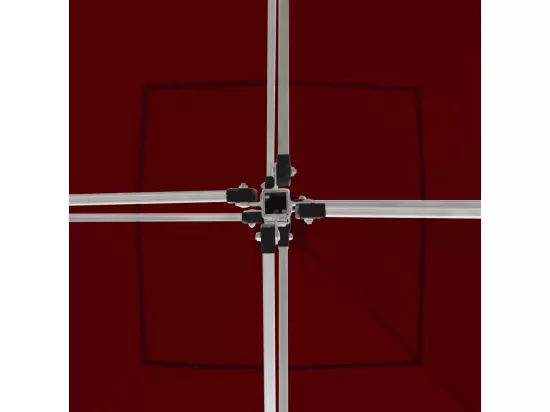 Tente de réception pliable Aluminium 3 x 3 m Bordeaux