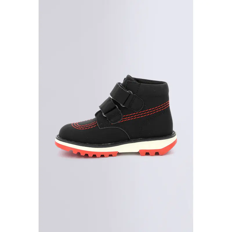 KICKFUN NOIR ROUGE BOTTILLONS Synthétique Garçon