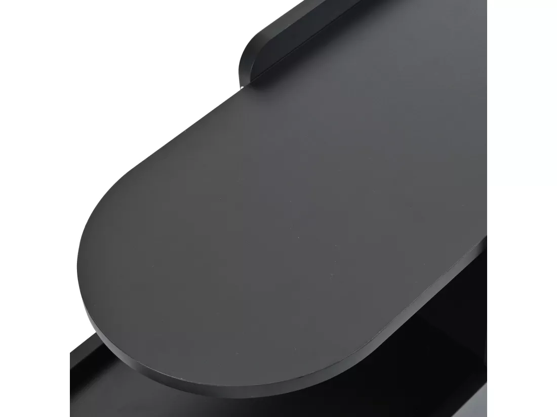 Buffet à roulettes - avec rangement multifonctionnel - designunique - Noir