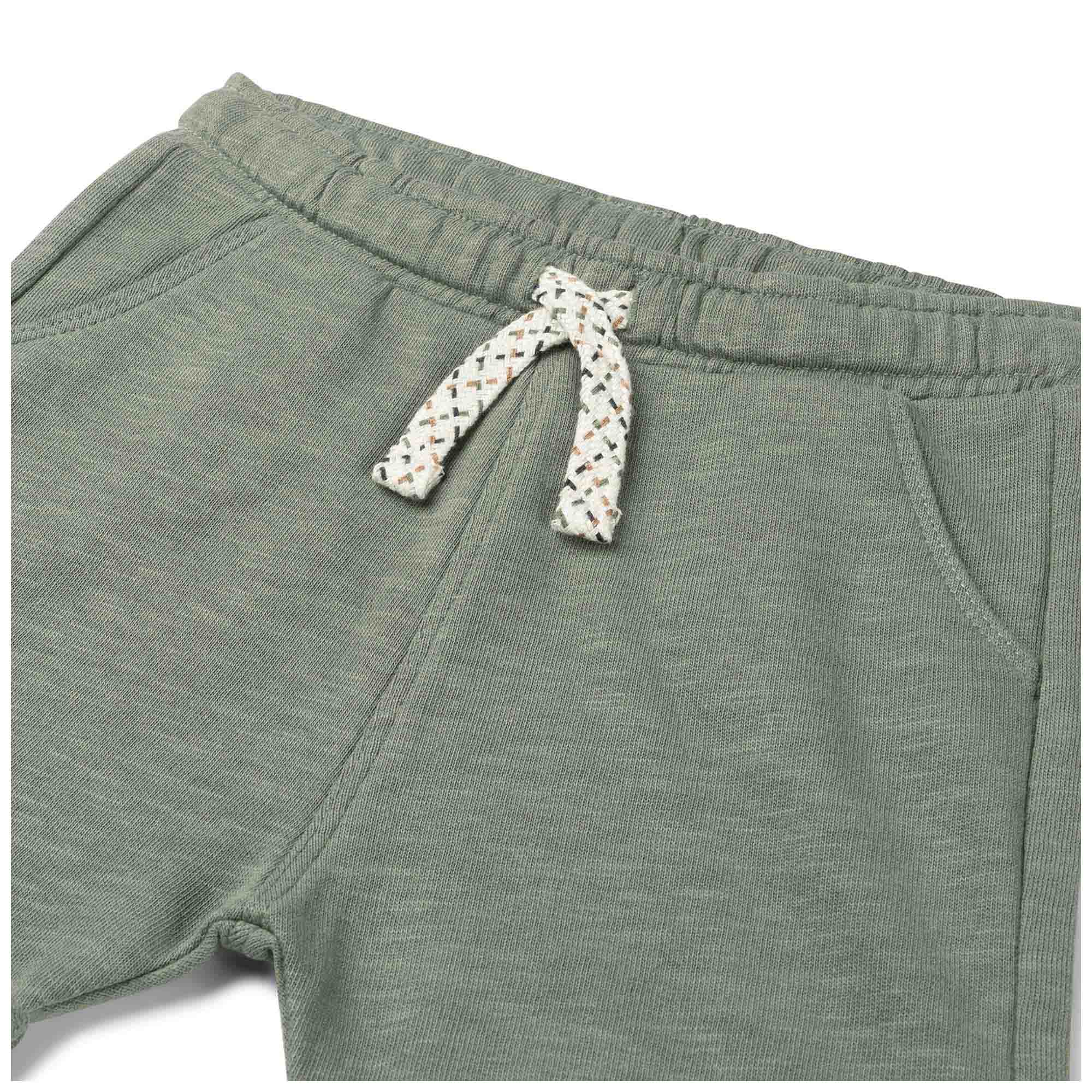 Prénatal baby short  effen groen