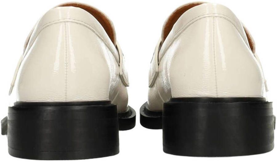 POSH by Poelman Bella lakleren loafers met blokhak wit