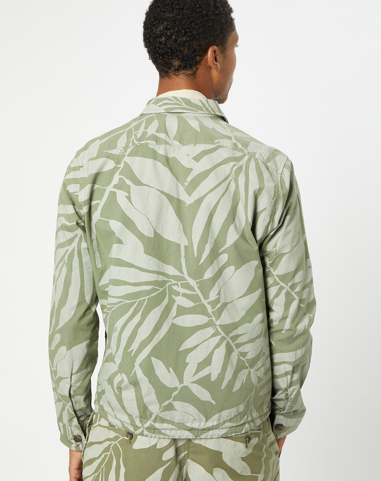 Marc O'Polo Veste Trucker Coton Bio kaki clair