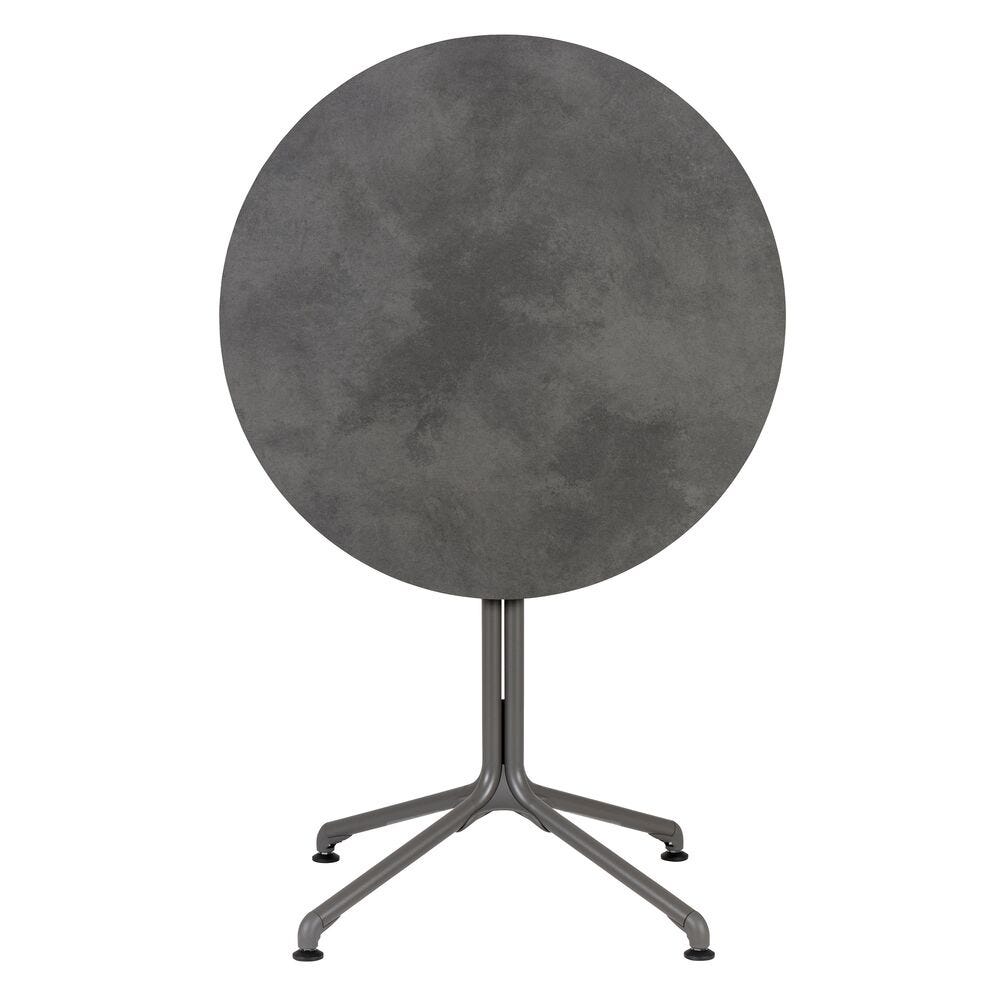Runde Tischplatte, Ø69 cm Durchmesser Horizon HPL Grau Fusain
